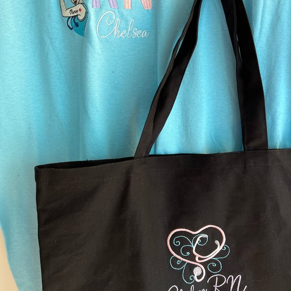 Embroidered Nurse Tote bag. Great gift for Mother’s Day., & includes Nurse name - Picture 3 of 6